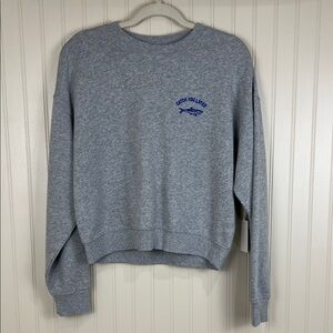 NWT Z Supply Catch You Later Sweatshirt Brushed Fleece Heather Gray Size Small